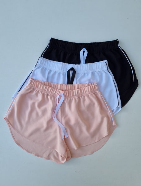 Gia Classic Short Sleeve + Shorts Sets - Available in White/Black & Black/White & Blush/White